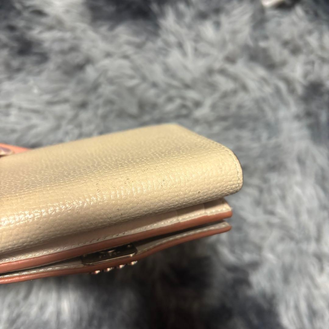 ロエベ LOEWE アナグラム 三つ折り財布ベージュ