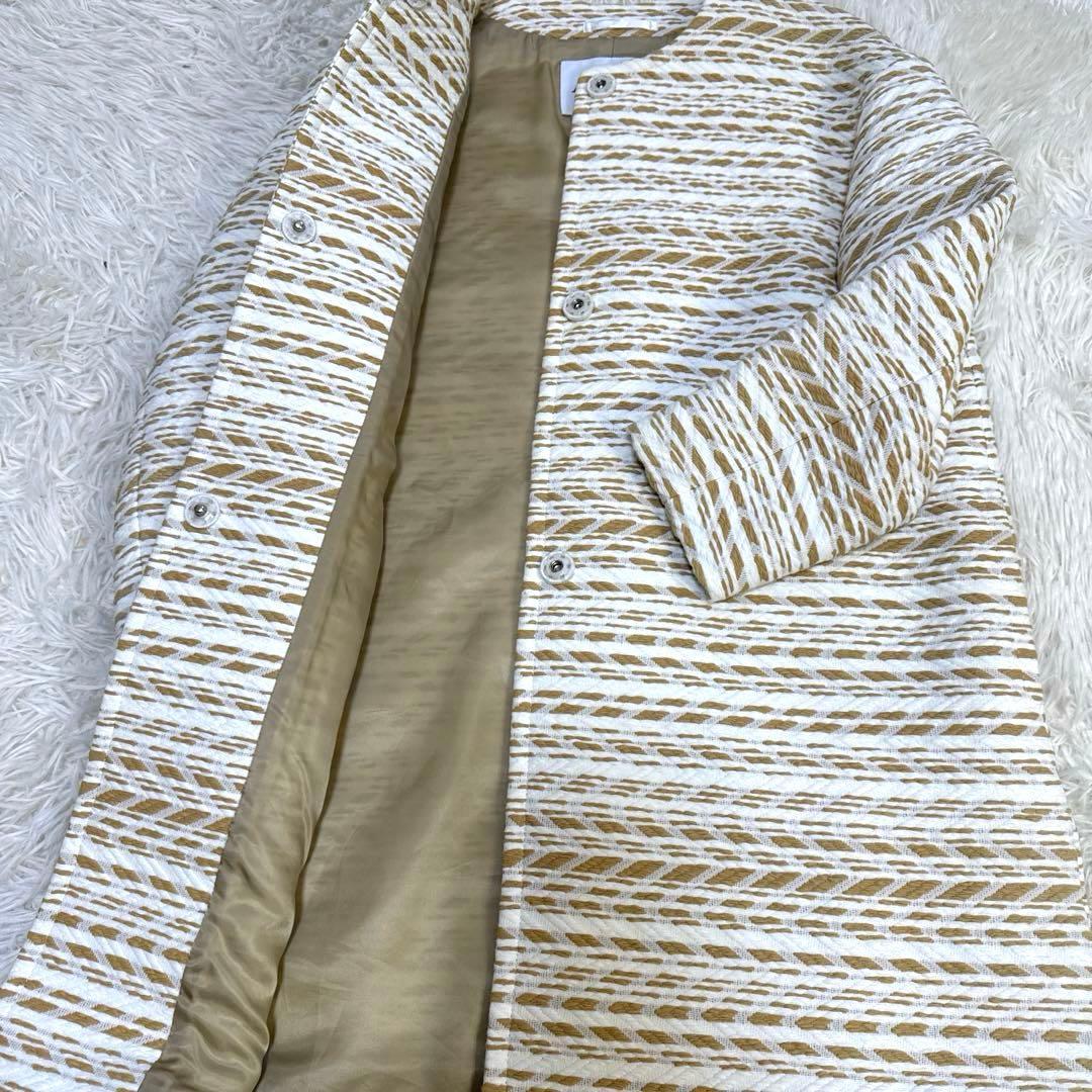 Aquascutum アクアスキュータム　スプリングコート　ツイード　ノーカラー
