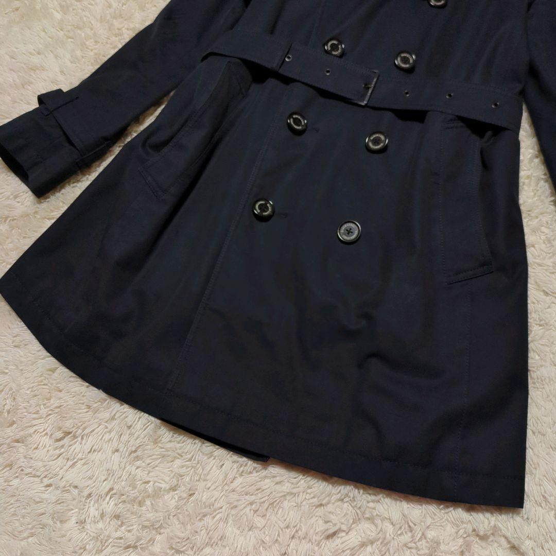 ブラックレーベルクレストブリッジ　ロングトレンチコート　L　黒　ライナー付
