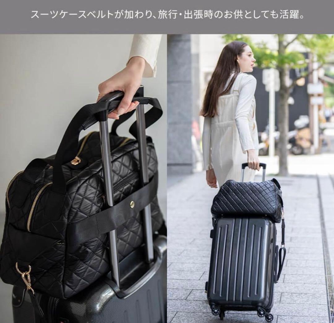 未使用　HAYNI ロシェキルティングボストン LL 大容量 ショルダー 黒