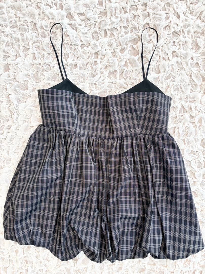 【超美品】LE CIEL BLEU Check Peplum Top