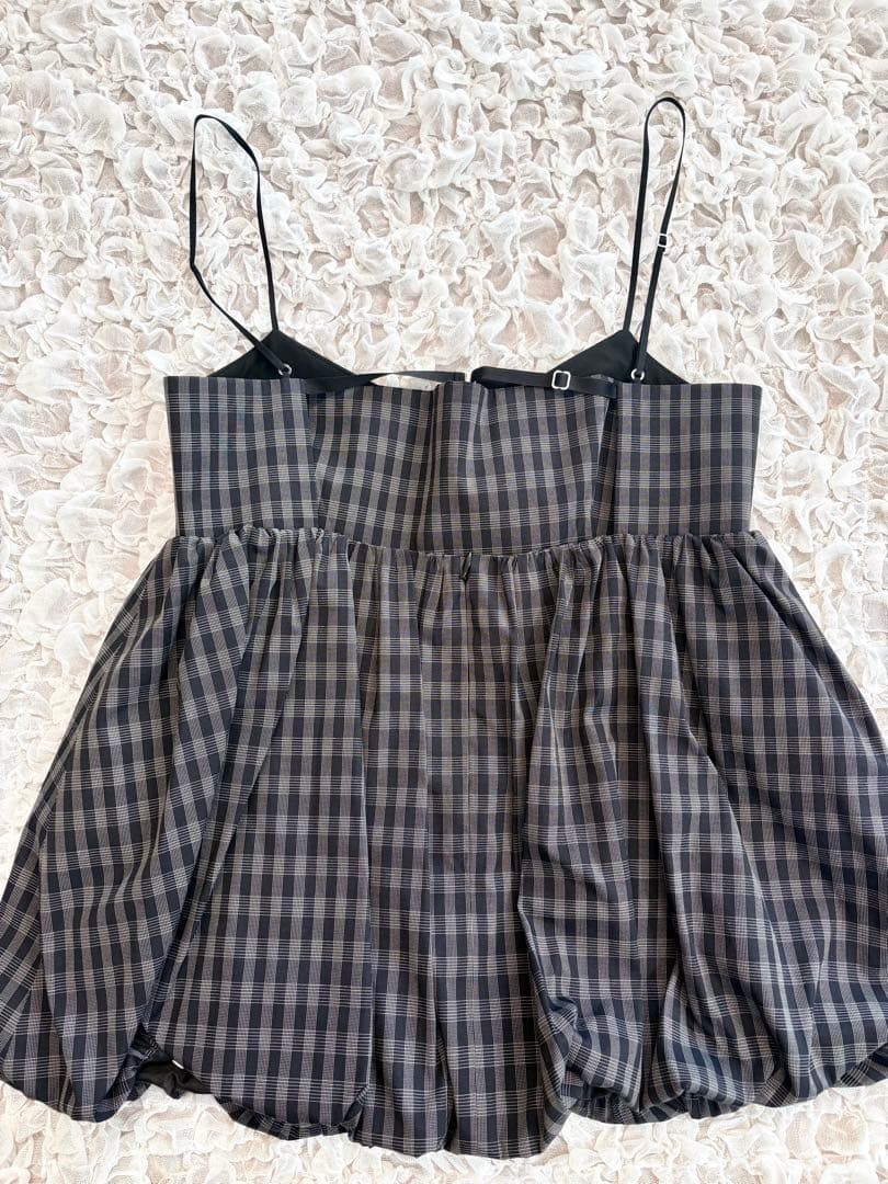 【超美品】LE CIEL BLEU Check Peplum Top