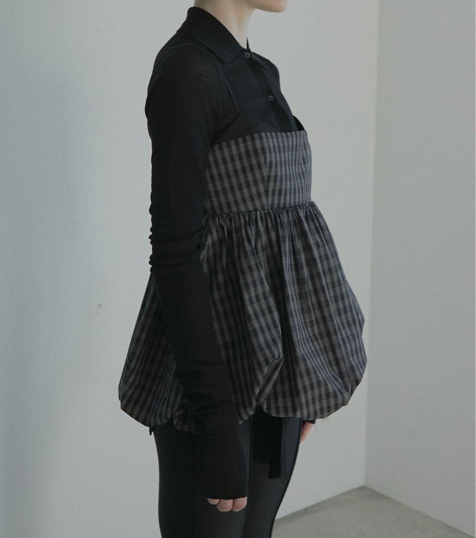 【超美品】LE CIEL BLEU Check Peplum Top
