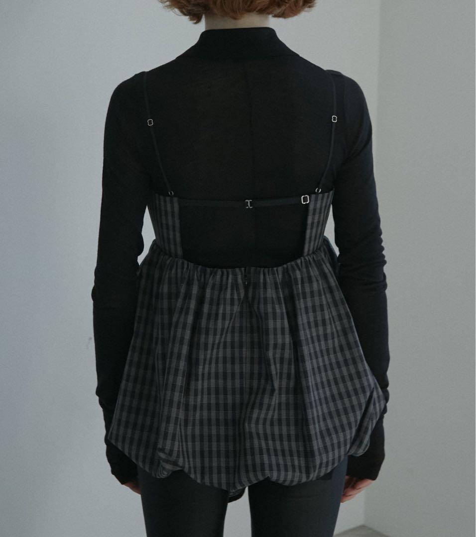 【超美品】LE CIEL BLEU Check Peplum Top