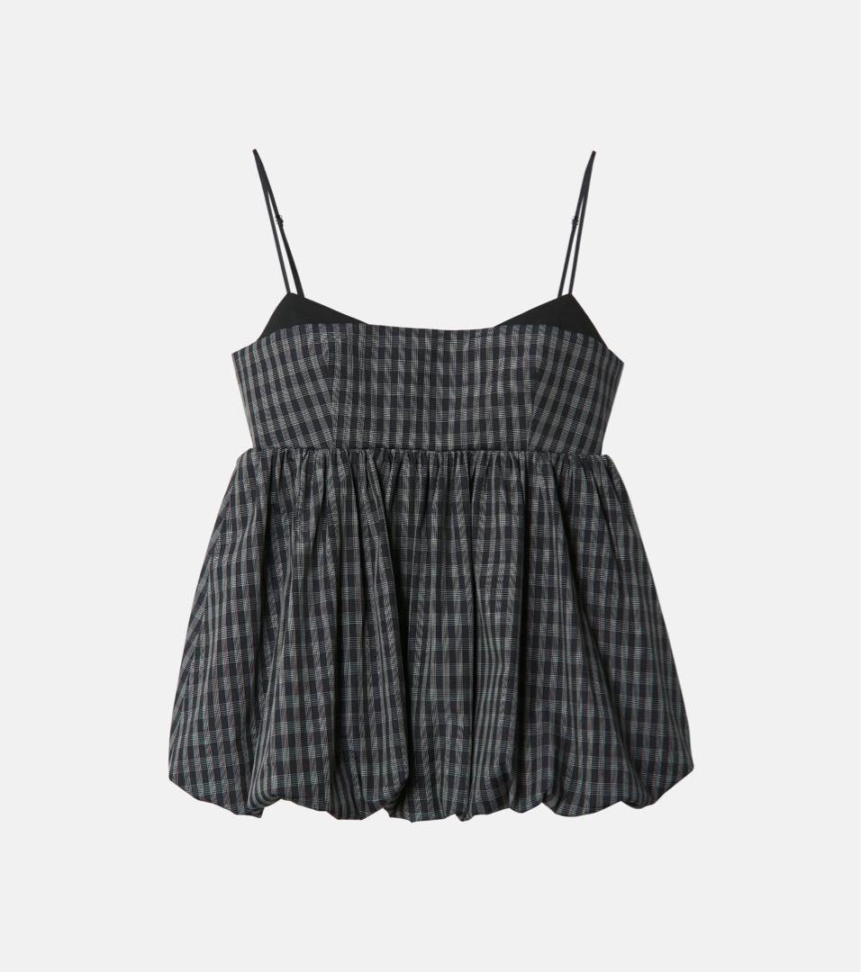 【超美品】LE CIEL BLEU Check Peplum Top