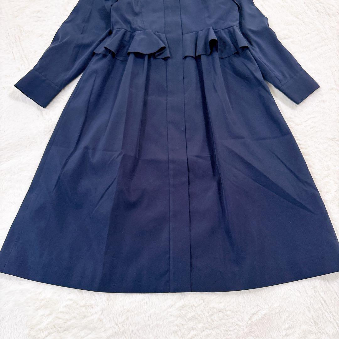 【美品】リアラバイピージー ロングコート スプリングコート フリル ペプラム M