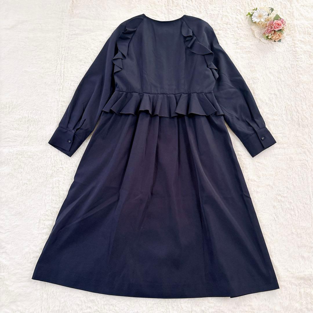 【美品】リアラバイピージー ロングコート スプリングコート フリル ペプラム M