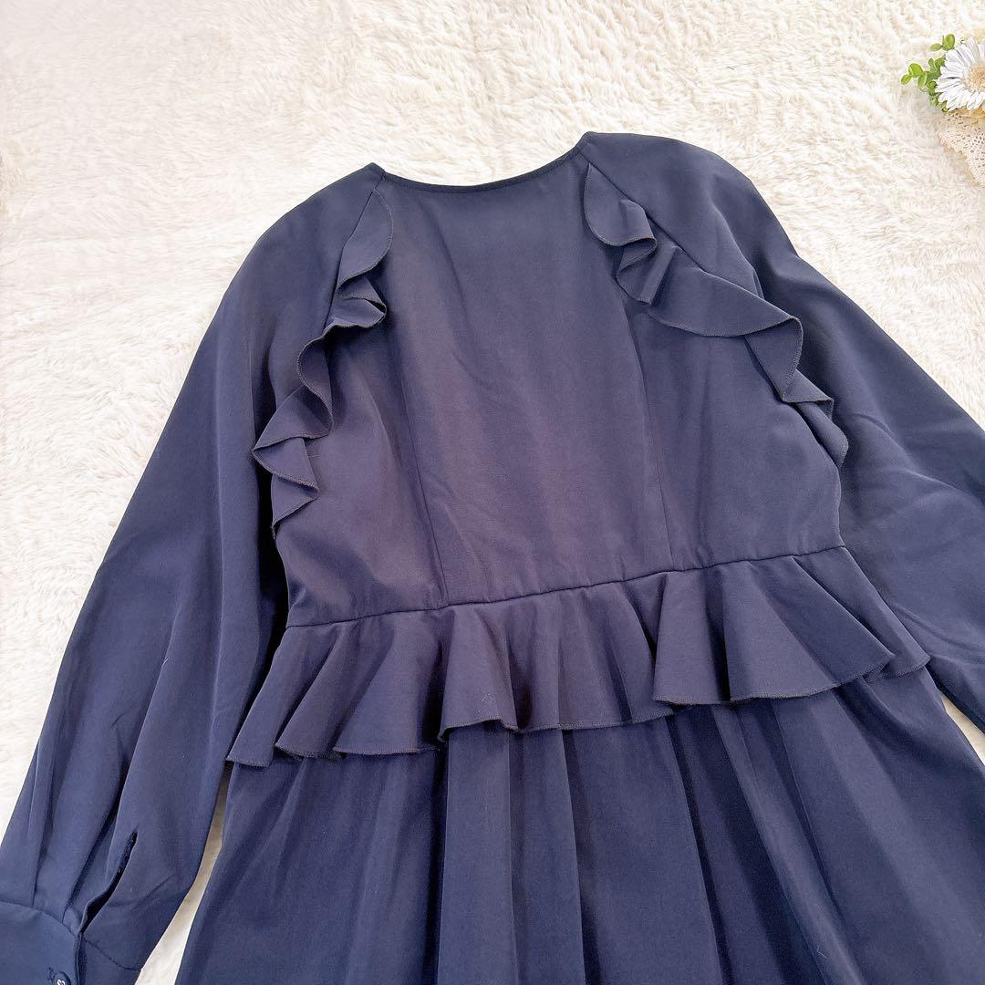 【美品】リアラバイピージー ロングコート スプリングコート フリル ペプラム M