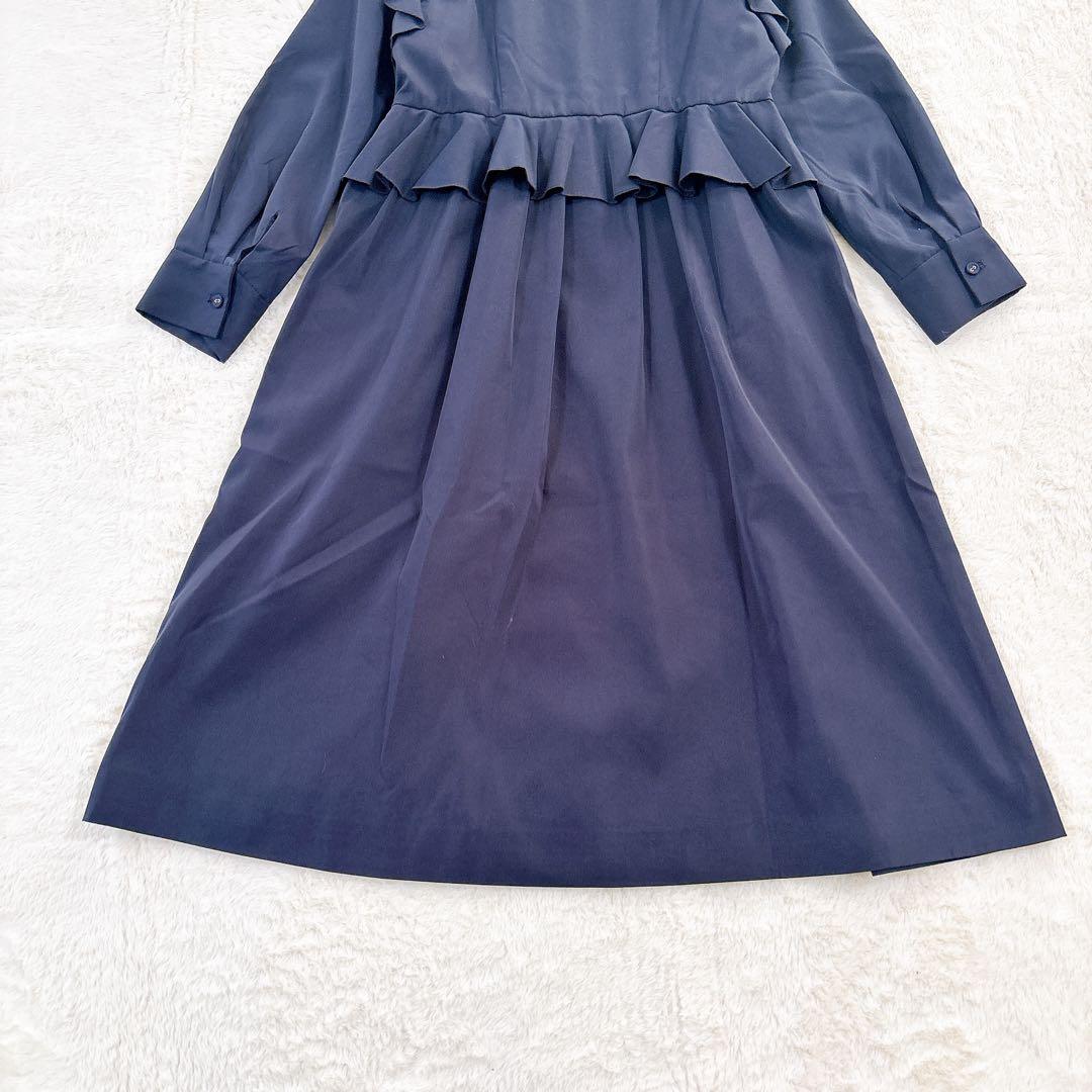 【美品】リアラバイピージー ロングコート スプリングコート フリル ペプラム M