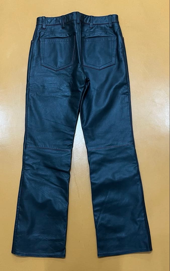 90s GAP レザーパンツ GAP 革パンツ 黒 32 OLD GAP レザー
