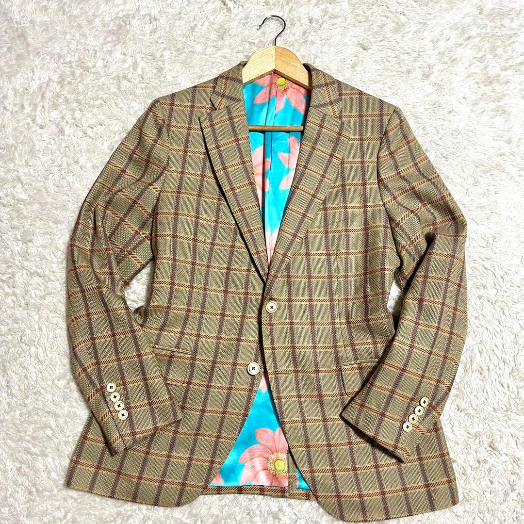 ✨未使用級✨NAOKI-R テーラードジャケット 裏地総柄 花柄 Mサイズ相当