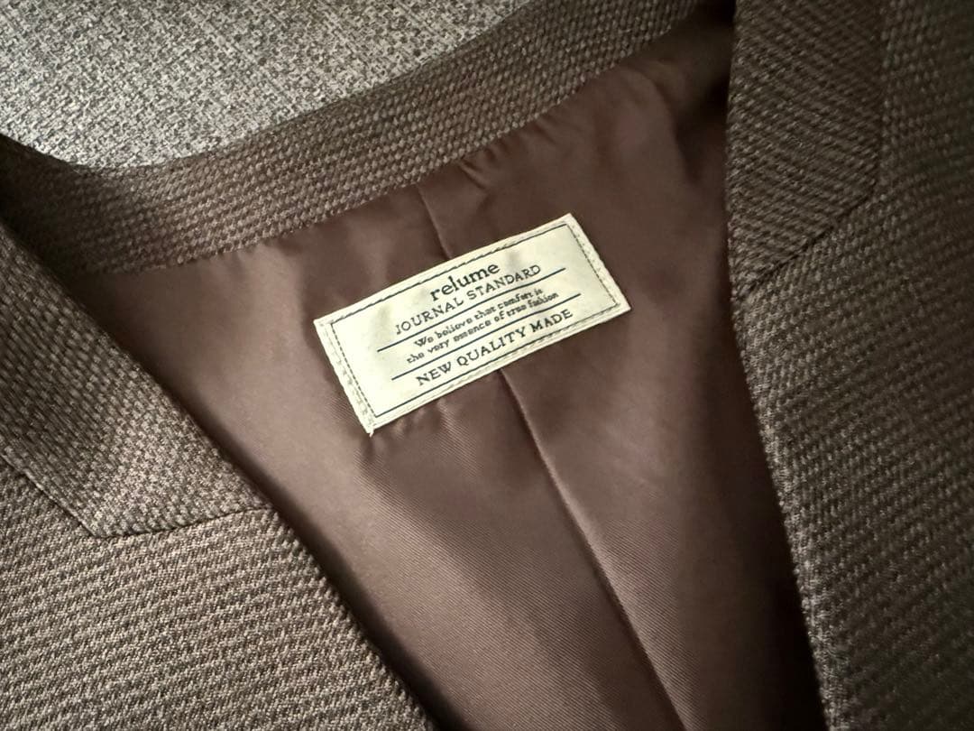 専用2025 JOURNAL relume メランジノーカラーダブルジャケット