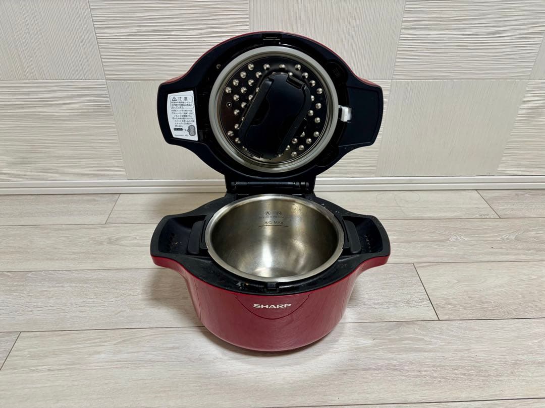 【値下げ】SHARP ヘルシオ ホットクック KN-HW16D レッド
