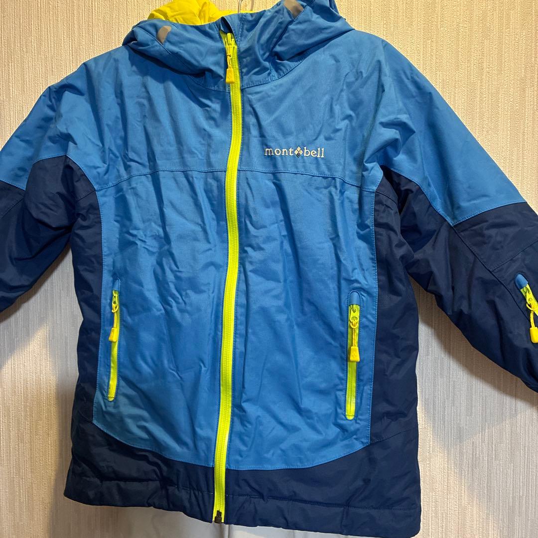 【お値下】クリーニング（防水加工）済みモンベルキッズスキーウェア上下サイズ120
