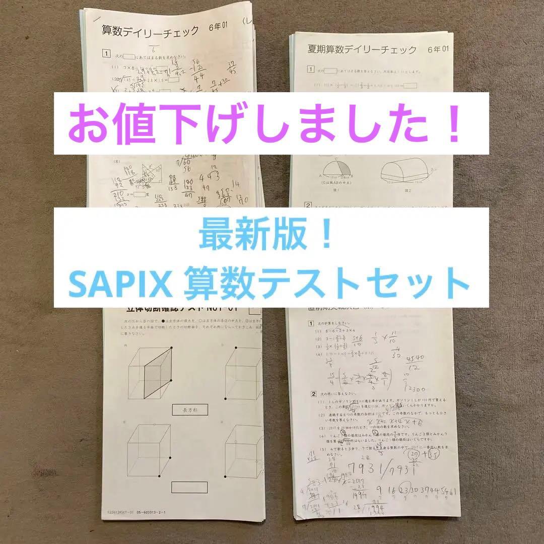 【最新版！2023年終了組】サピックス6年生算数　テストセット