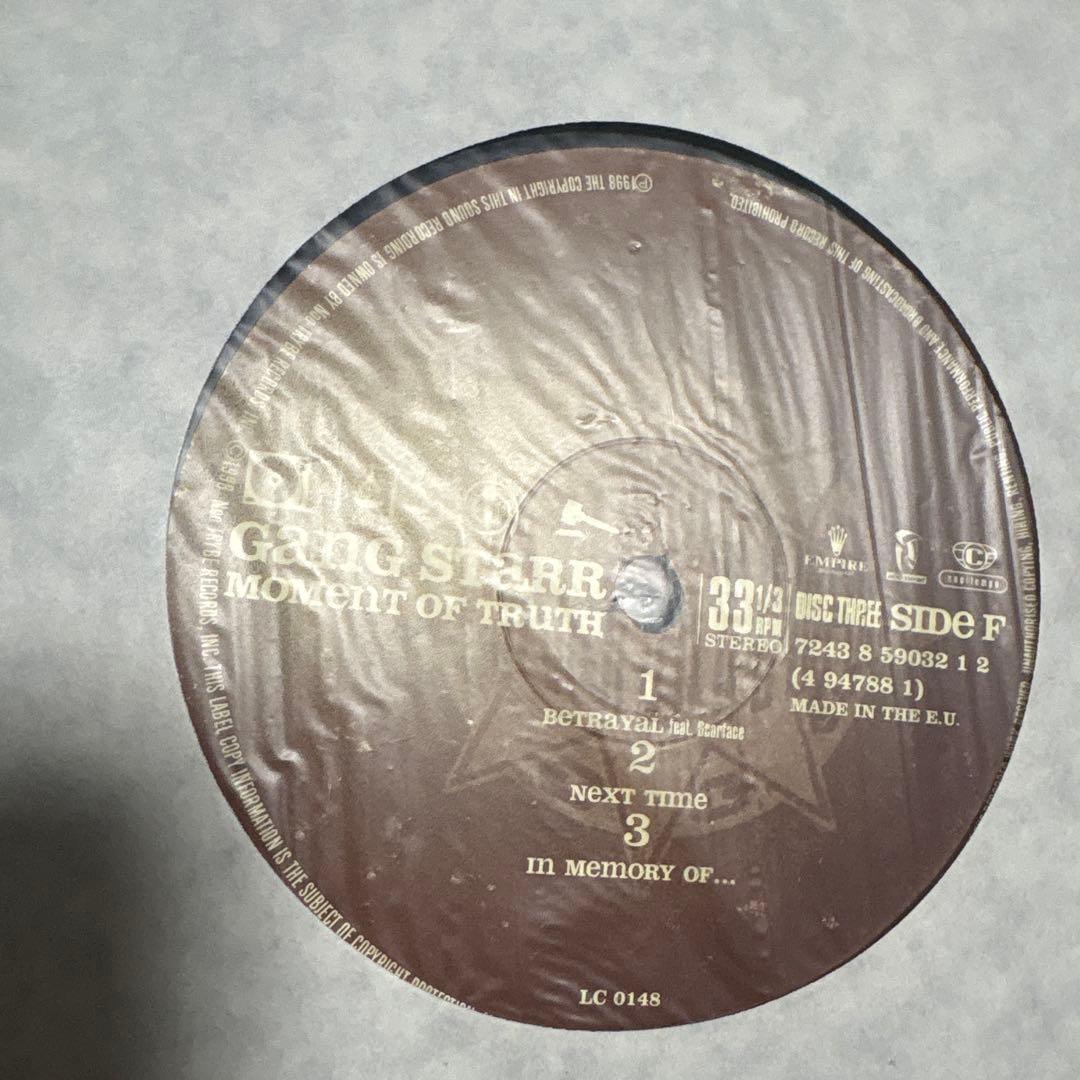 オリジナル盤 Gang Starr - Moment Of Truth 3LP
