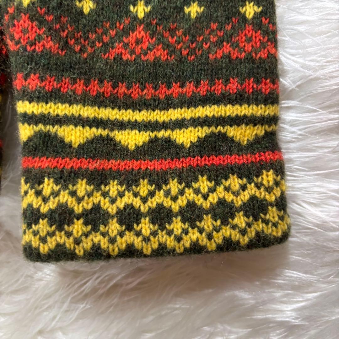 美品✨カワタニシャツ　M ウール　グリーン　ニット　テーラードジャケット