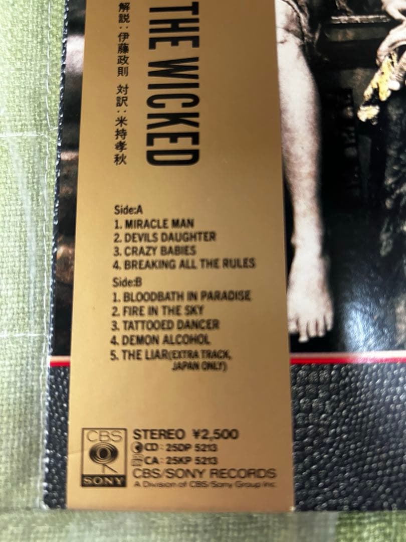極美品Ozzy Osbourne No Rest for the Wicked