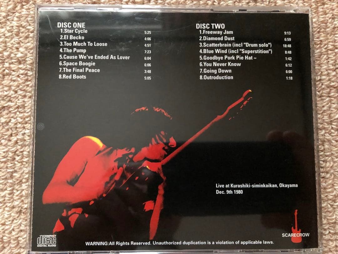 JEFF BECK 1980年LIVE CD 5種