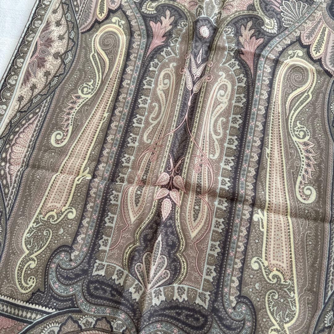 イタリア製　エトロ　ウール&シルク　ストール　ETRO ペイズリー　SILK 毛