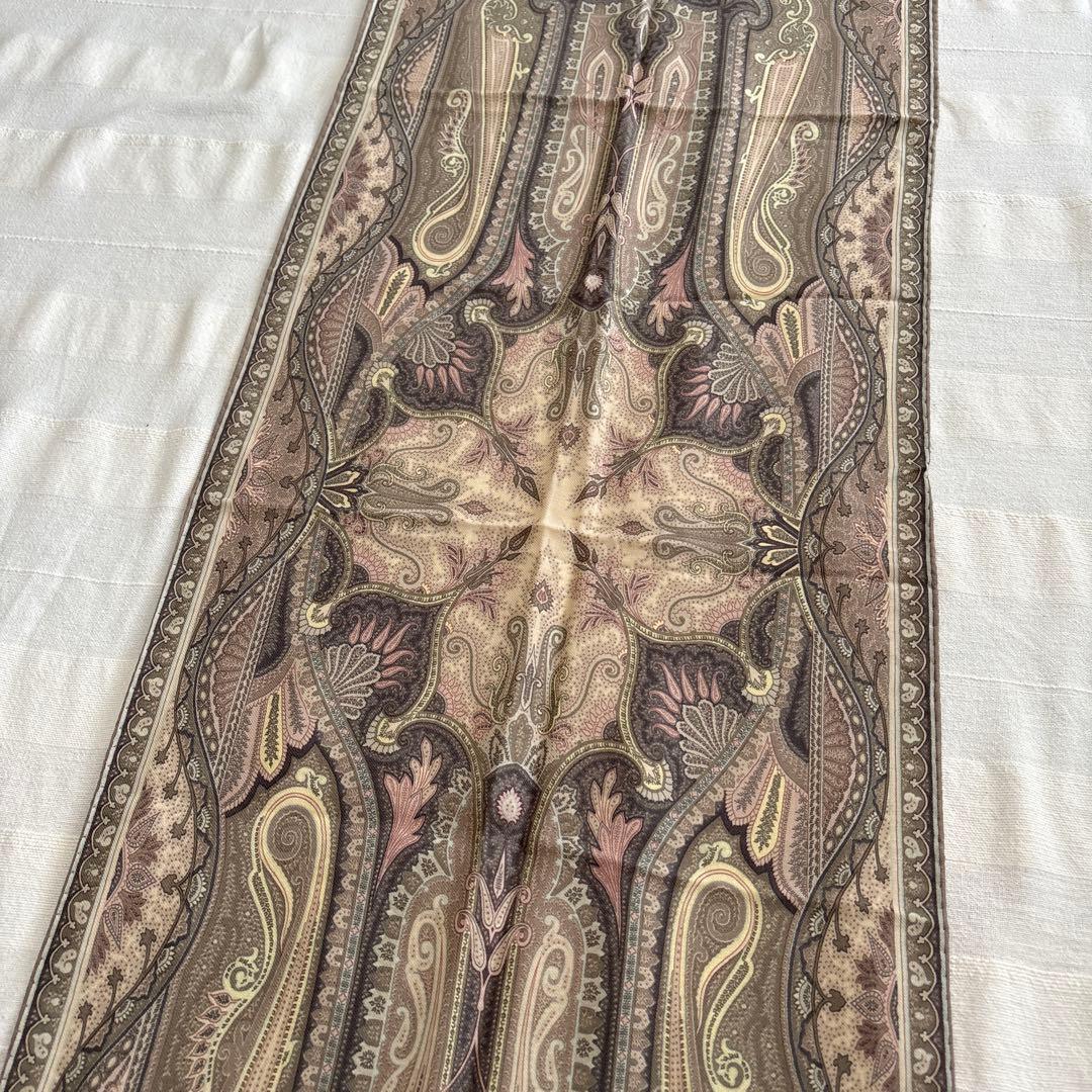 イタリア製　エトロ　ウール&シルク　ストール　ETRO ペイズリー　SILK 毛