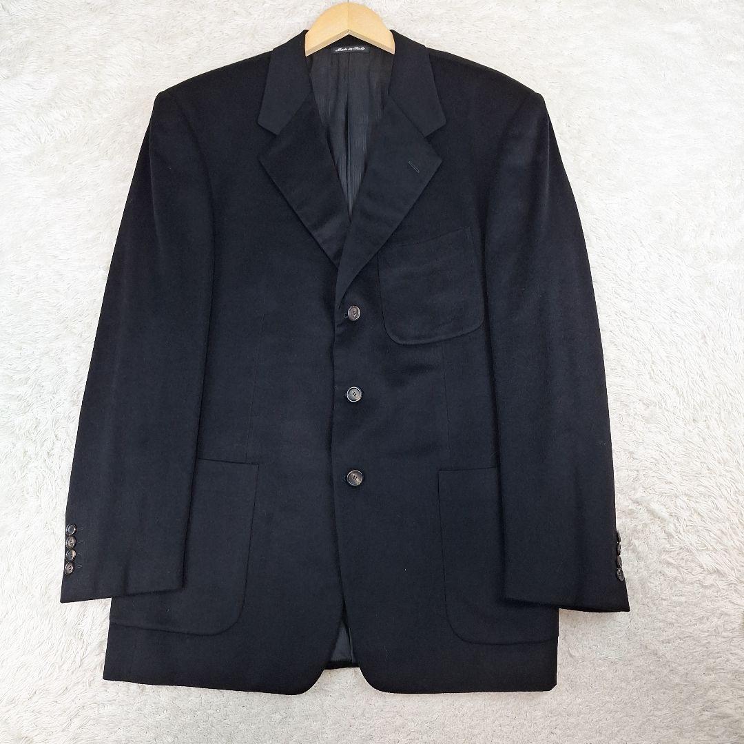 ロロピアーナ ✨ヴィンテージ カシミヤ100 ジャケット イタリア製 黒　XL