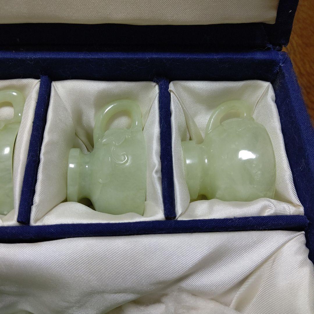 中国茶器セット箱入り　検　玉石　彫刻　中国美術工芸