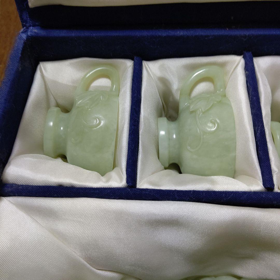 中国茶器セット箱入り　検　玉石　彫刻　中国美術工芸
