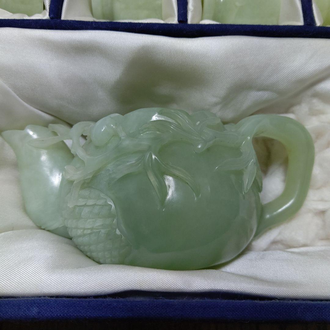 中国茶器セット箱入り　検　玉石　彫刻　中国美術工芸