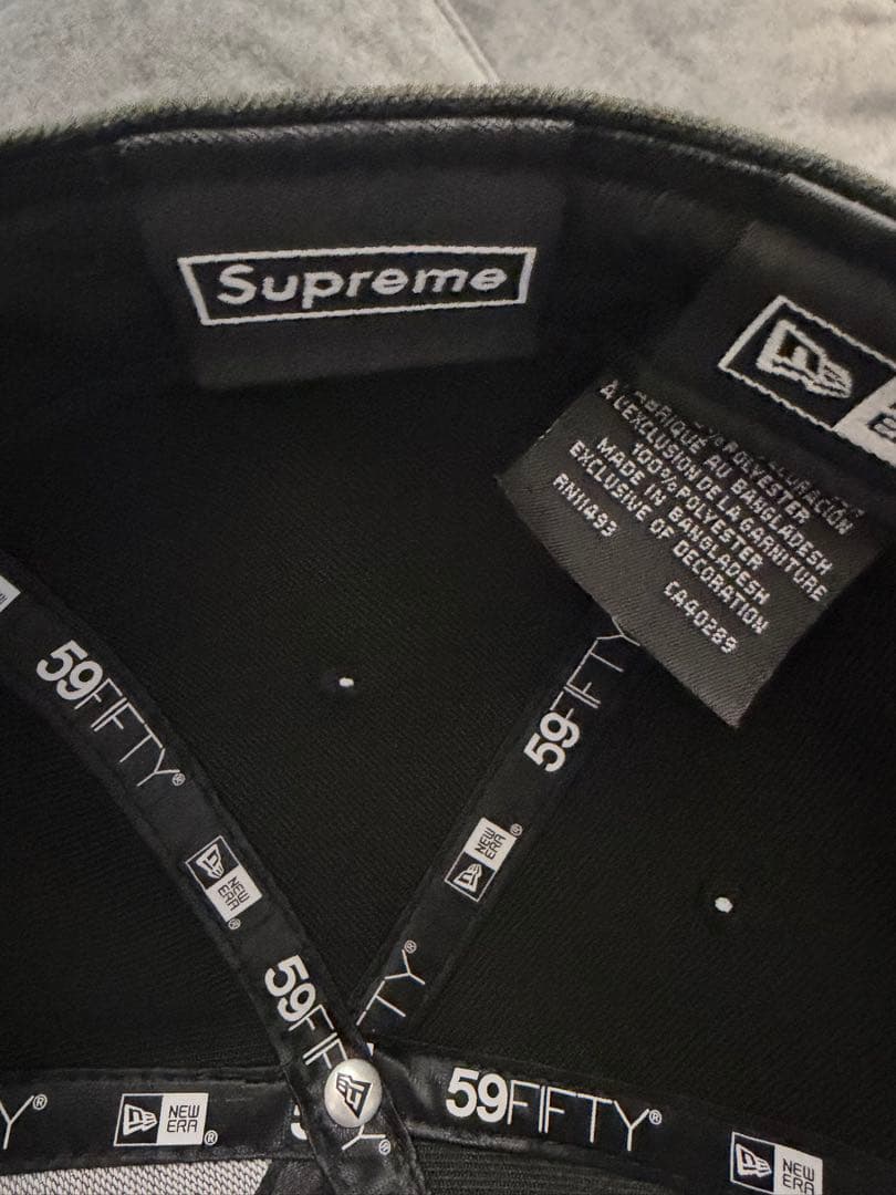 SUPREME ベースボールキャップ ブラック 7 5/8