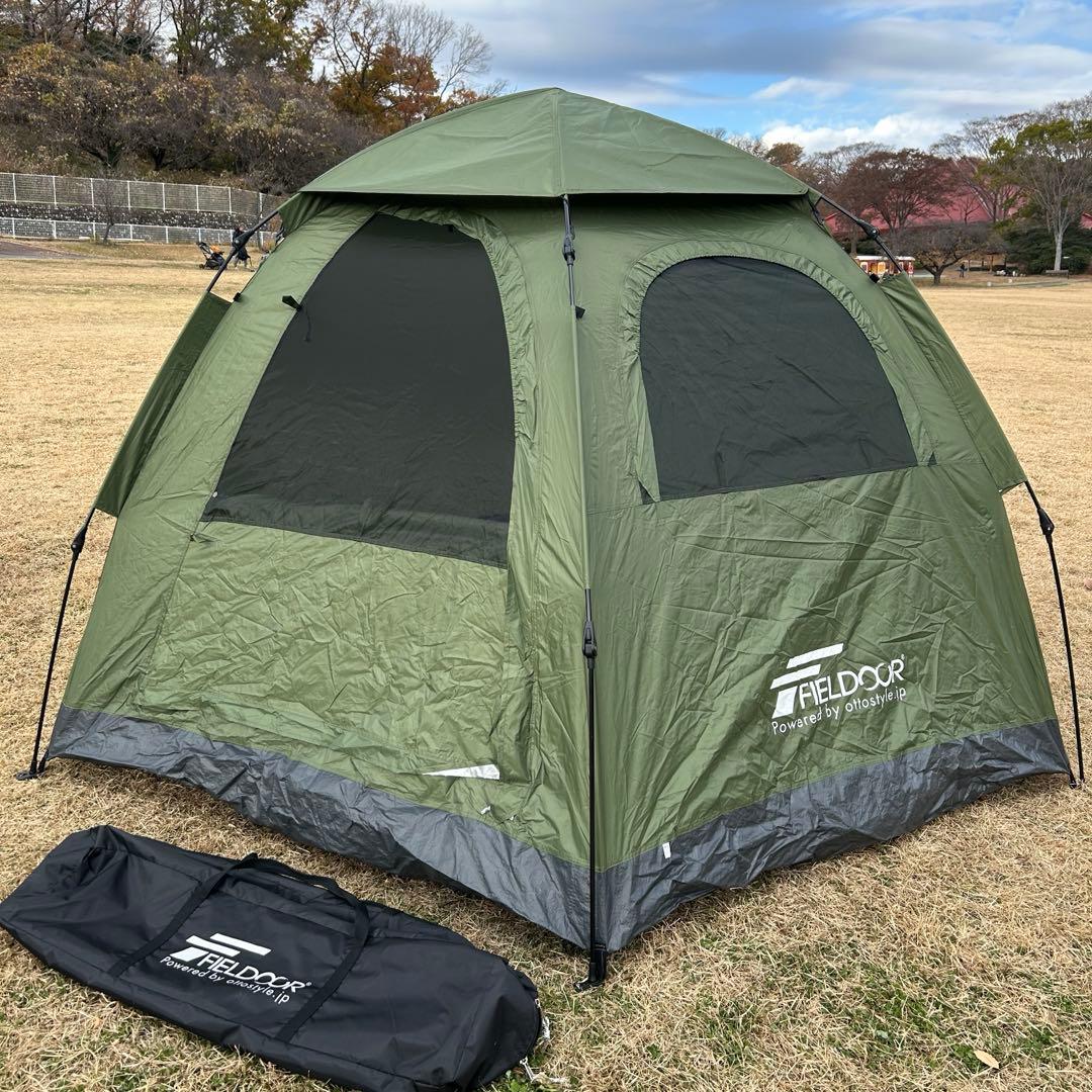 FIELDOOR ワンタッチ式テント　目安人数4-5人　美品