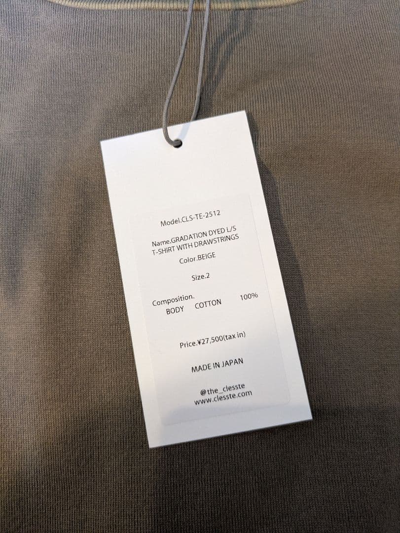 CLESSTE グラデーション L/S Tシャツ