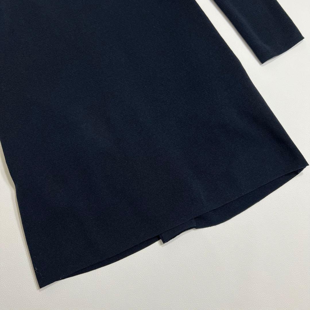 美品　Rene ルネ　ニットカーディガン　ロングカーディガン　ロゴプレート　34