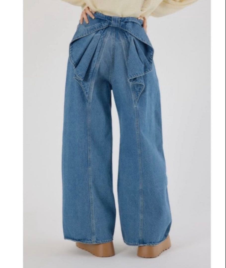 【新品】RODEO CROWNS WIDE BOWLビッグリボンデニムパンツ M