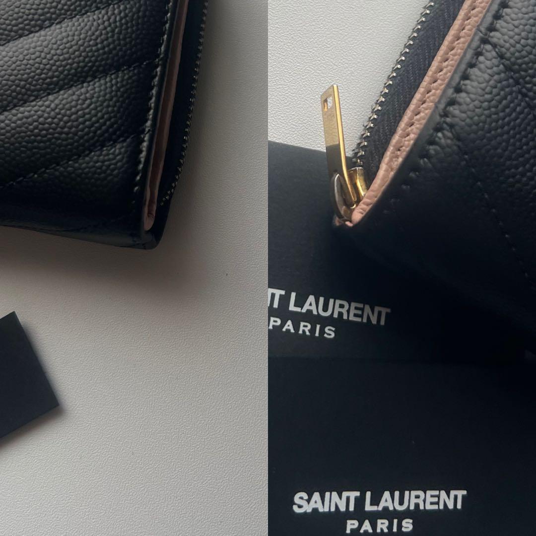 189 美品 SAINTLAURENT イヴサンローラン 2つ折り財布