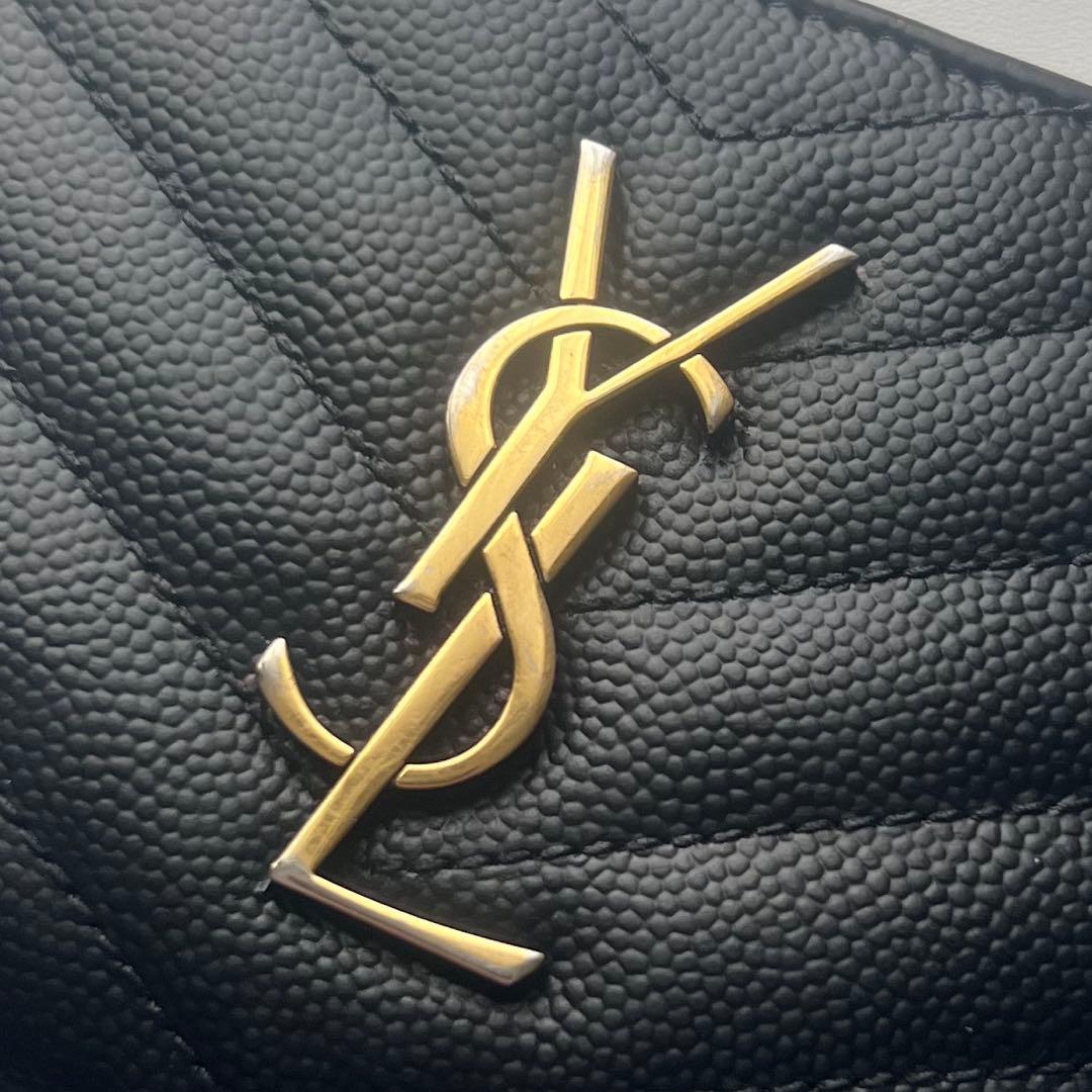 189 美品 SAINTLAURENT イヴサンローラン 2つ折り財布