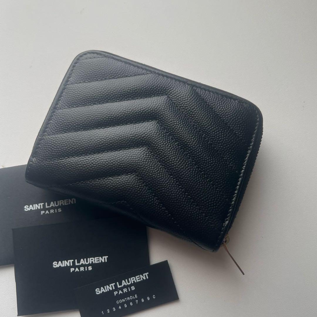 189 美品 SAINTLAURENT イヴサンローラン 2つ折り財布