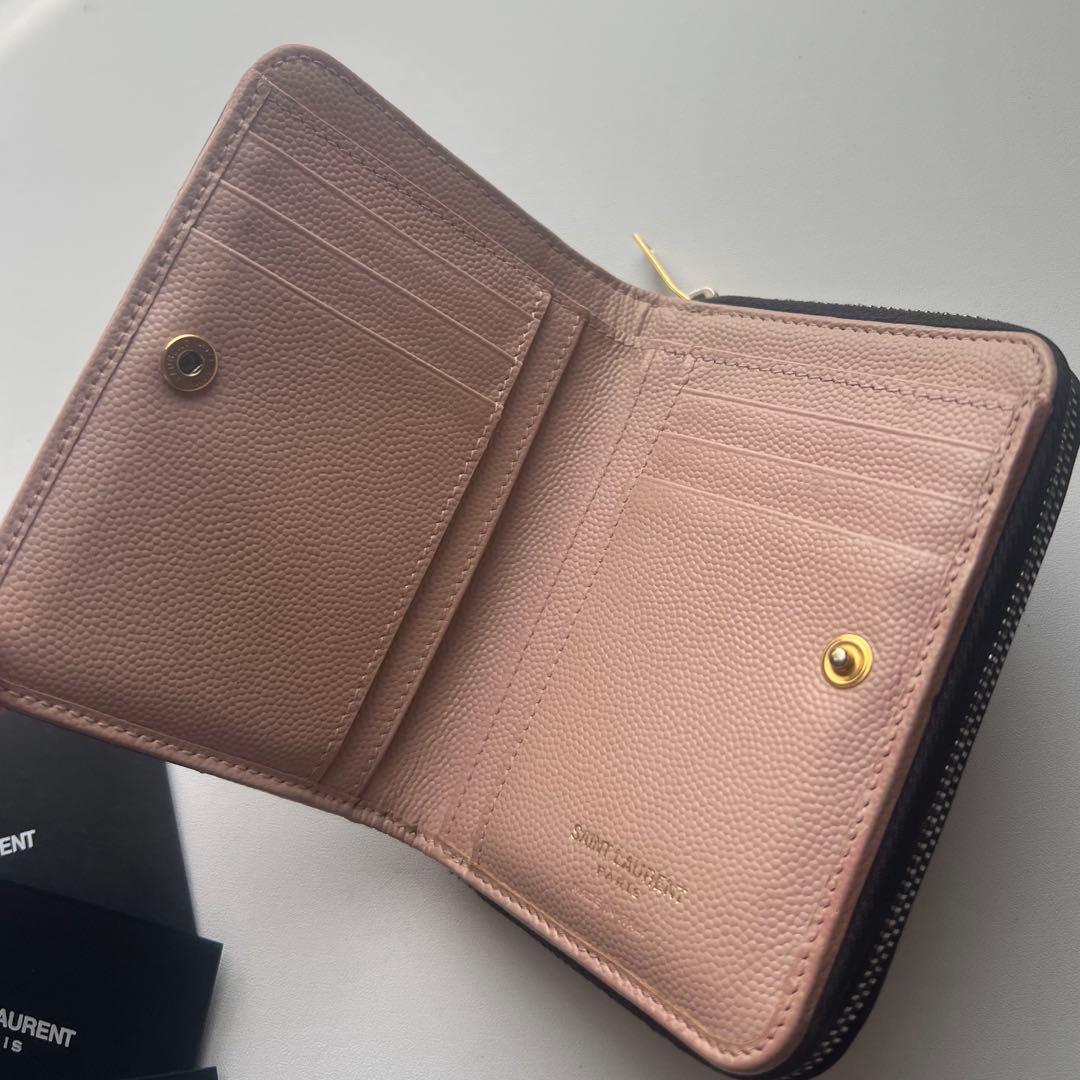 189 美品 SAINTLAURENT イヴサンローラン 2つ折り財布