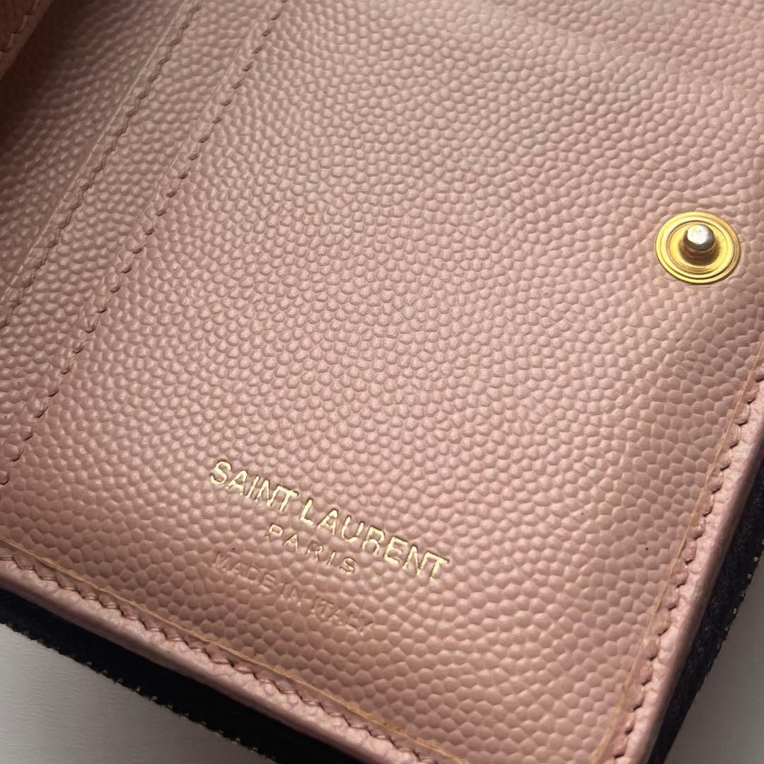189 美品 SAINTLAURENT イヴサンローラン 2つ折り財布