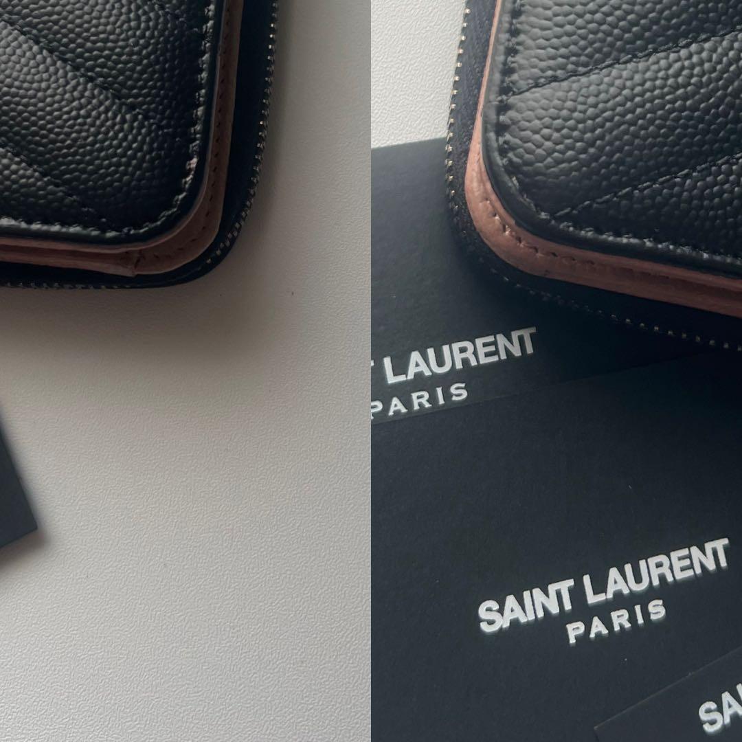 189 美品 SAINTLAURENT イヴサンローラン 2つ折り財布