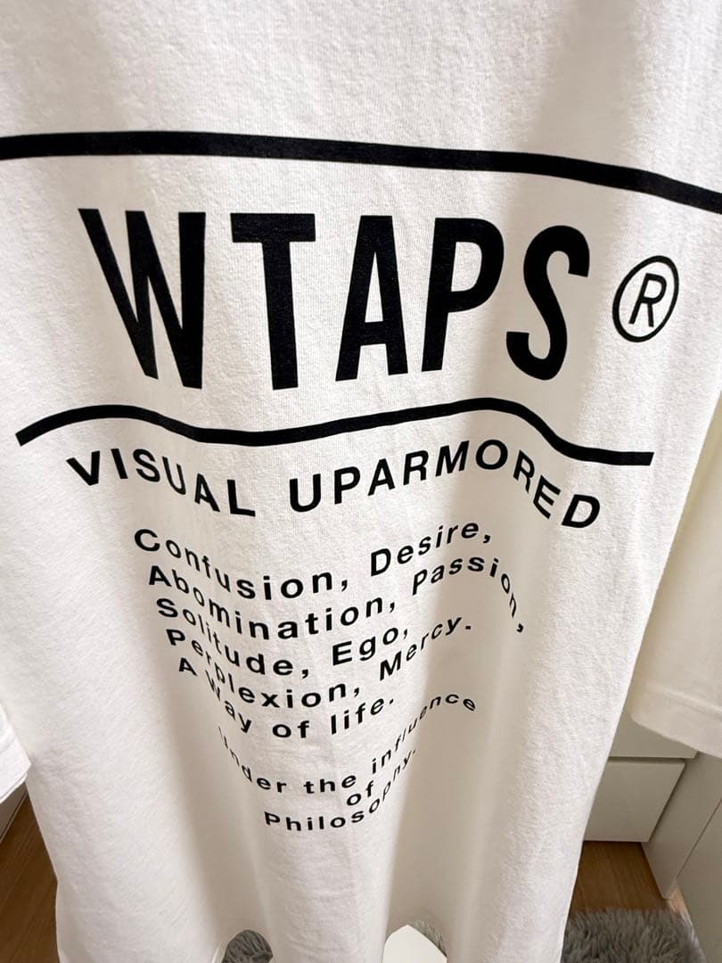 WTAPS ホワイト オーバーサイズ Tシャツ