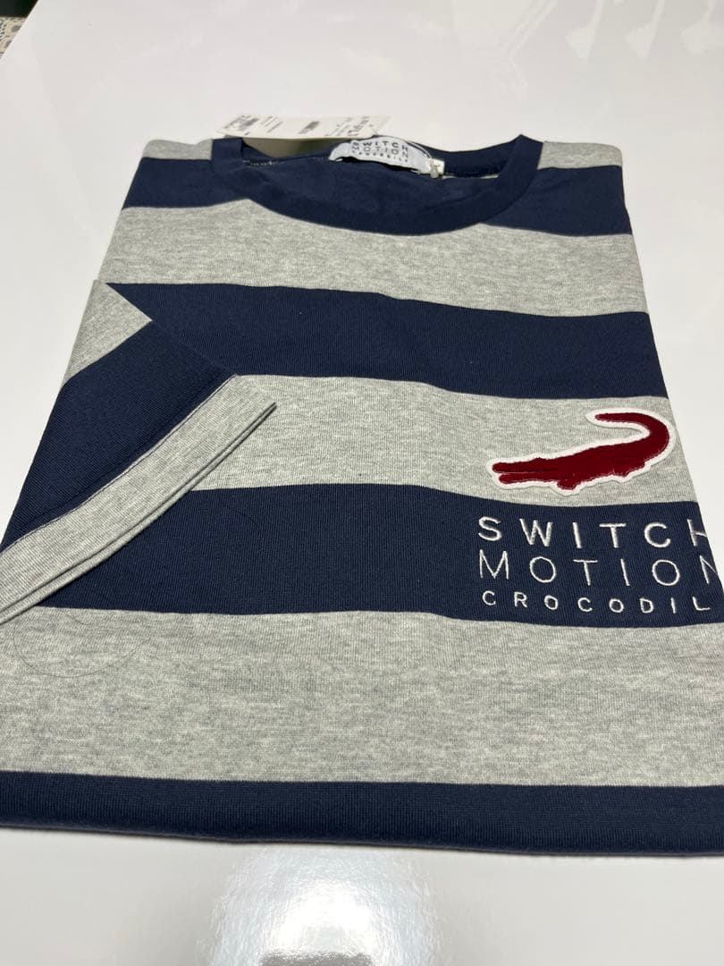 新品 3点 クロコダイル スウィッチモーション ボーダー半袖Tシャツ／L