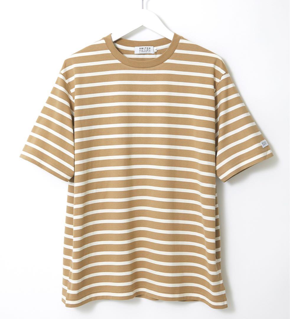 新品 3点 クロコダイル スウィッチモーション ボーダー半袖Tシャツ／L