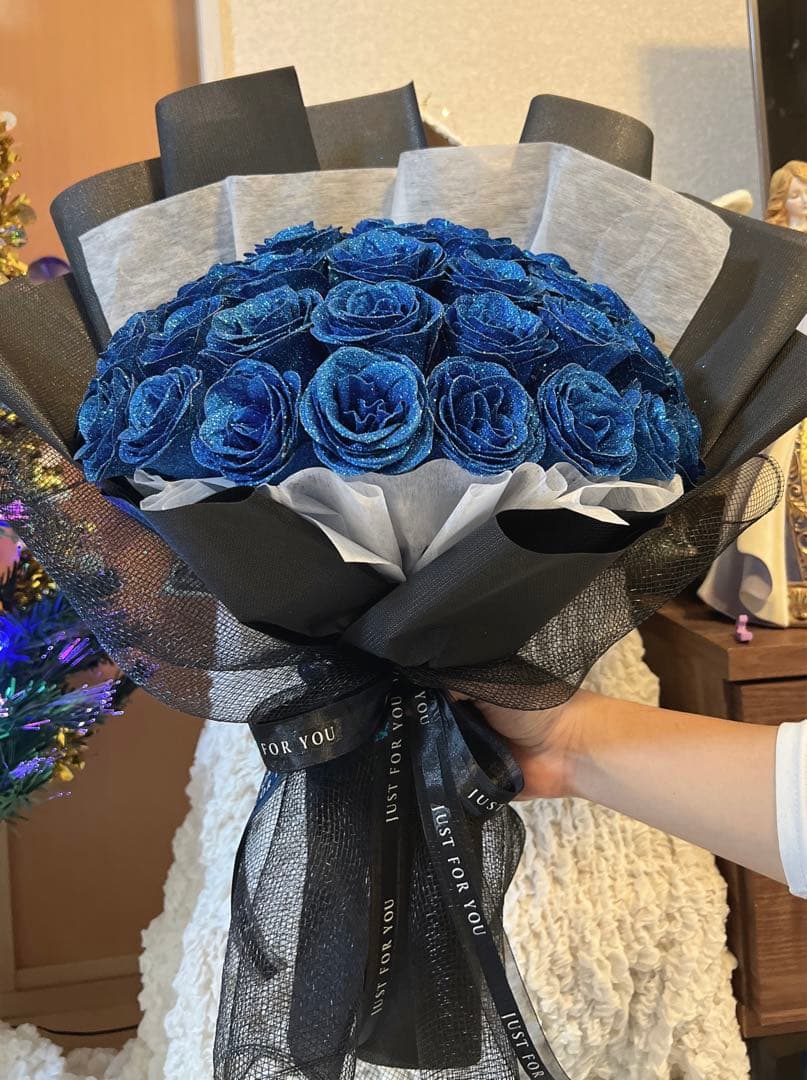 ソープフラワー青薔薇 お誕生日 ・記念日 プレゼント 花束