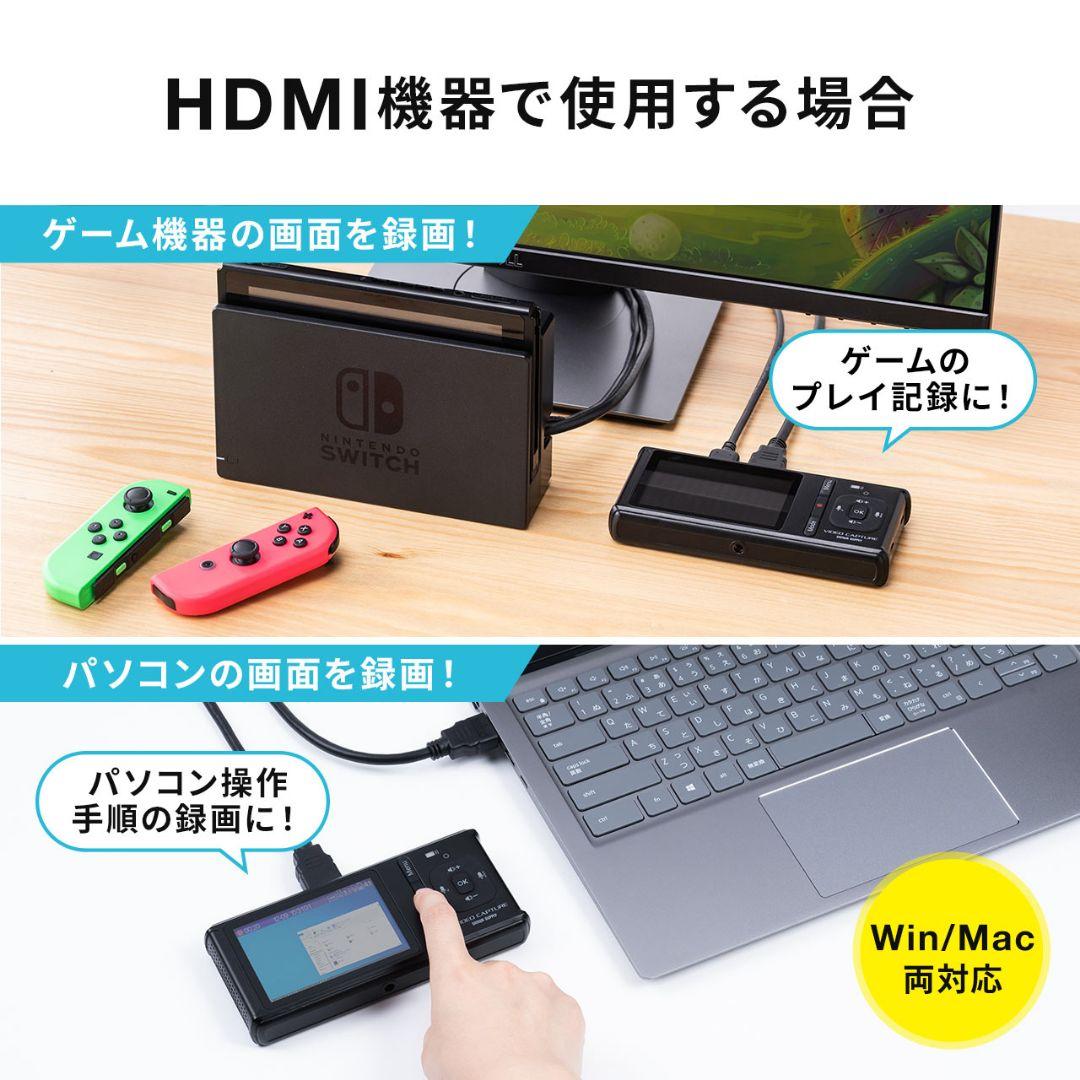 【未使用】ビデオキャプチャー サンワ 4K 400-MEDI040 パソコン不要
