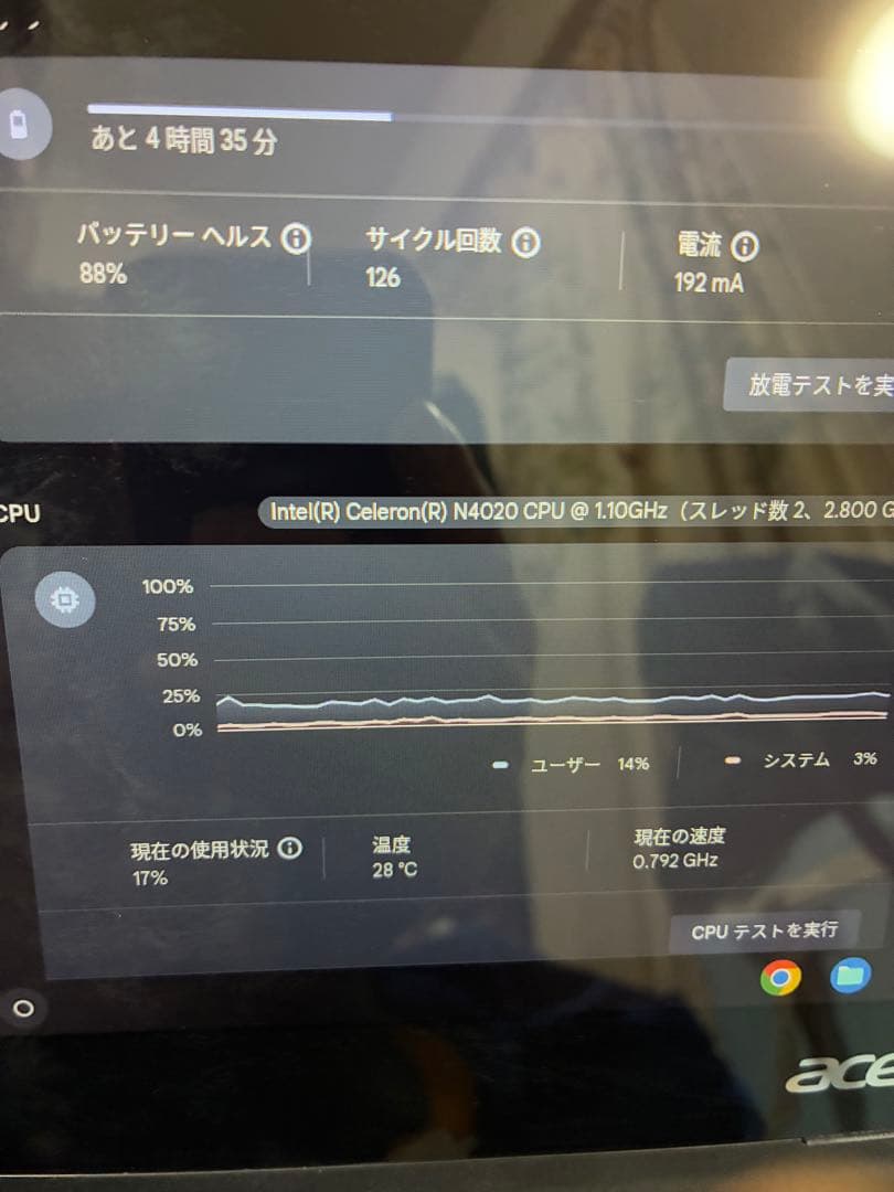 Acer Chromebook Spin 511　本体