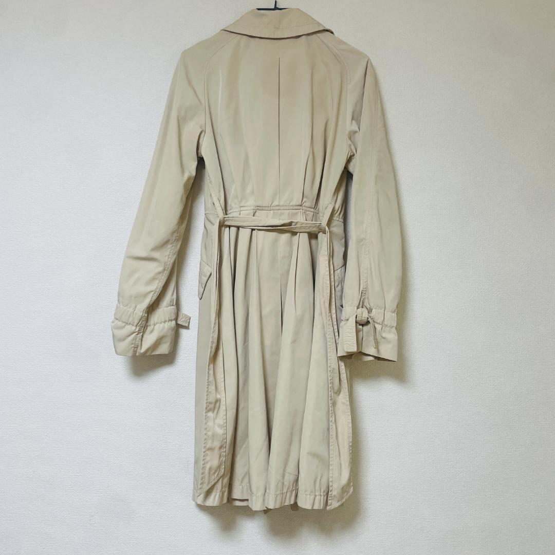 MaxMara トレンチコート　ナイロン　ベージュ サイズL ベルト付き