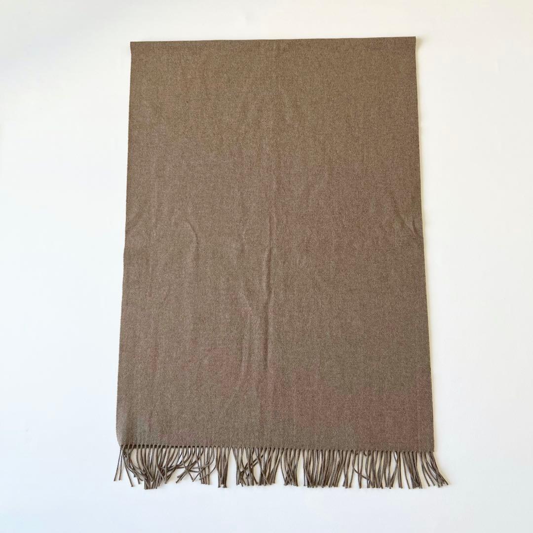 4871【美品】ジョンストンズ　大判ストール ウール90 カシミヤ10 ベージュ