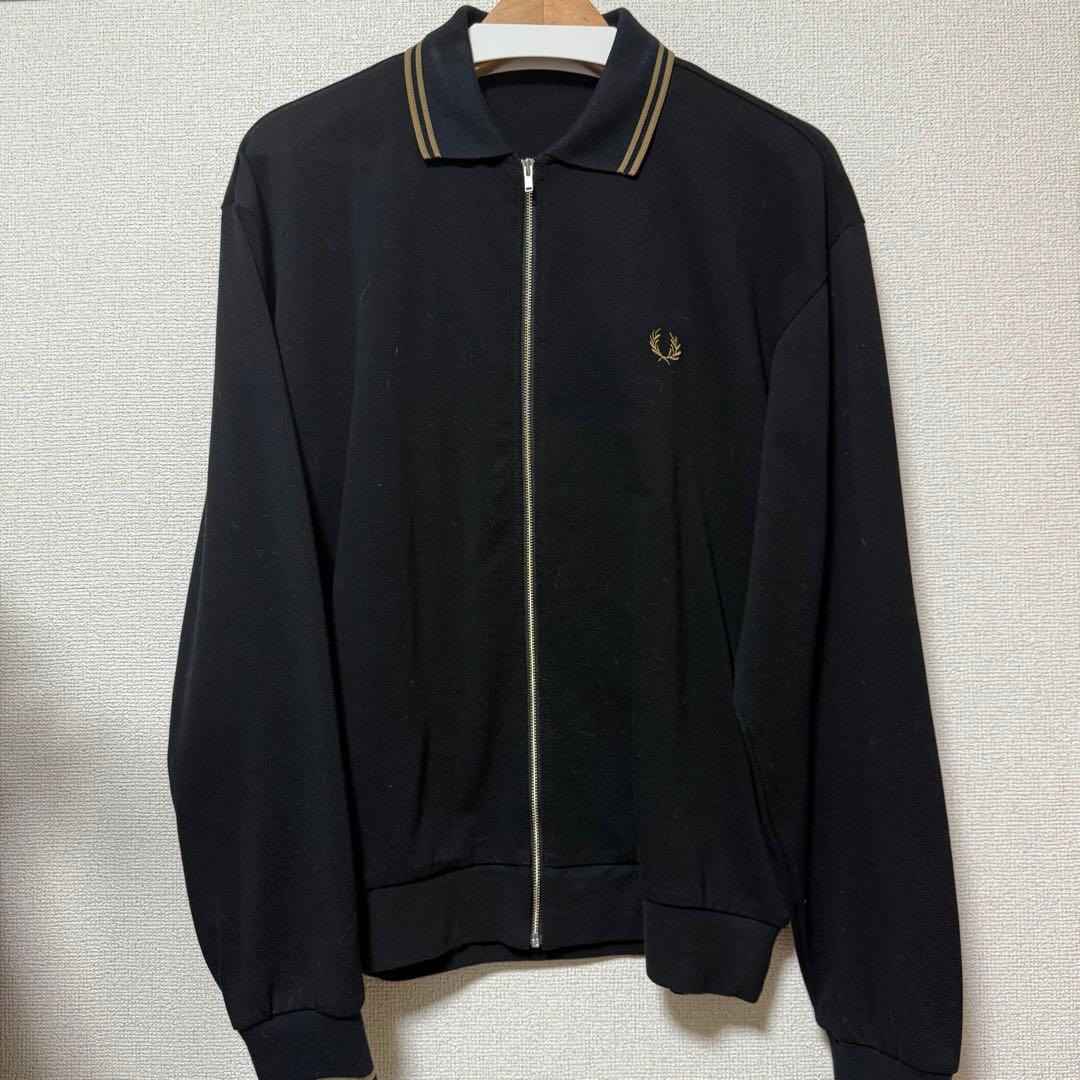 FRED PERRY ジップアップシャツ 黒　✨超美品✨