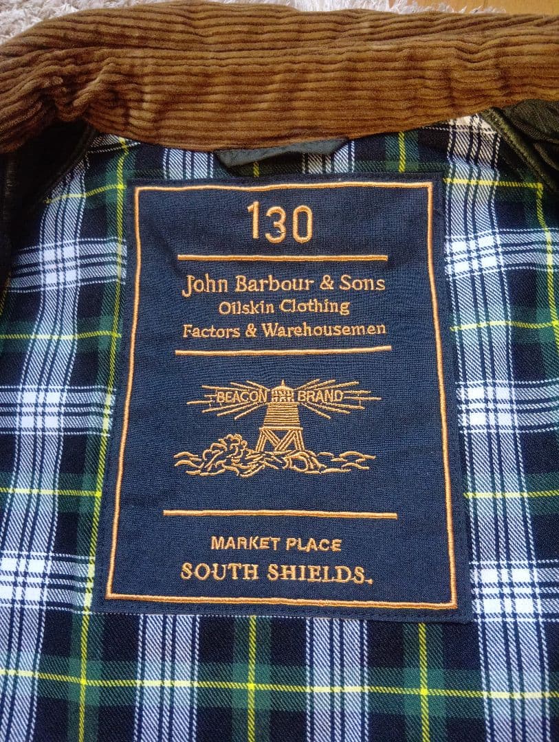 Barbour 130周年　キルティング　トランスポート　バッジなし